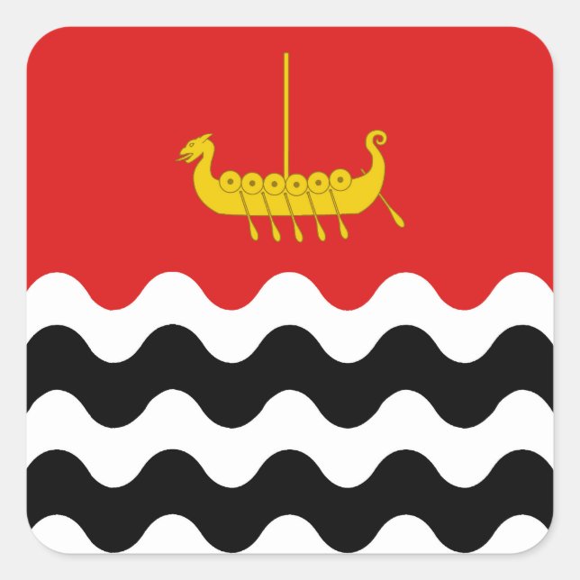 Pegatina Cuadrada Tarjeta de población SCA Selviergard (Anverso)