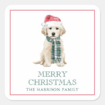 Tarjetas de regalo de perros de Navidad lindos