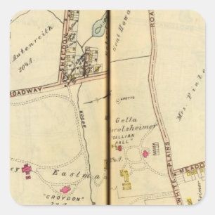 Pegatina Cuadrada Tarrytown, Nueva York 2