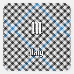 Pegatina Cuadrada Tartan de verificación del clan Haig