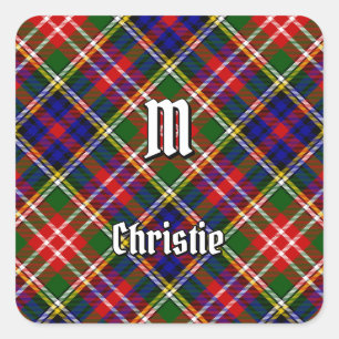 Pegatina Cuadrada Tartan del Clan Christie