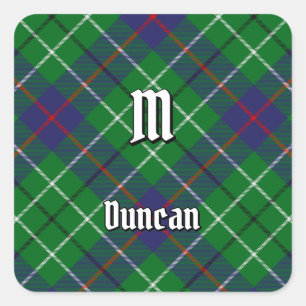 Pegatina Cuadrada Tartan del Clan Duncan