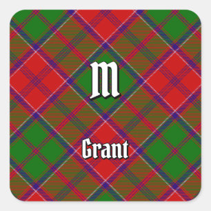 Pegatina Cuadrada Tartan del clan Grant