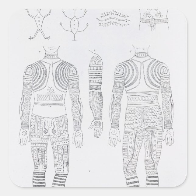 Pegatina Cuadrada Tatuaje de Igorrita (Anverso)