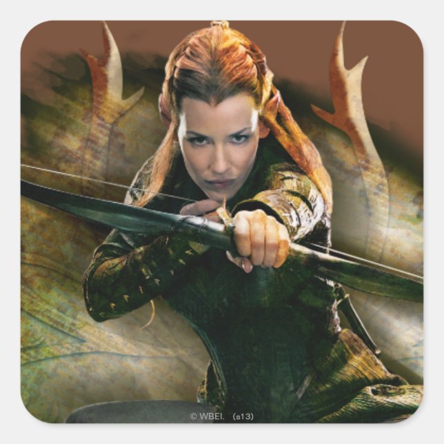 Pegatina Cuadrada TAURIEL™ Drawing Bow (Anverso)