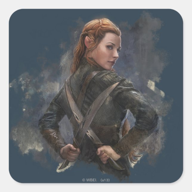 Pegatina Cuadrada TAURIEL™ Sketch (Anverso)