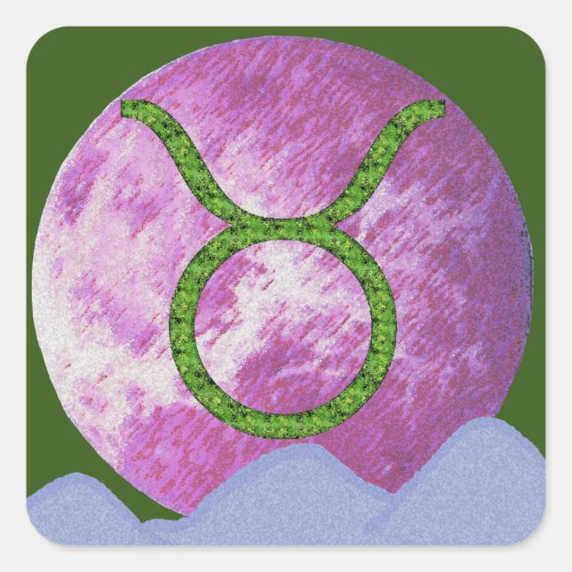 Pegatina Cuadrada Taurus (Anverso)