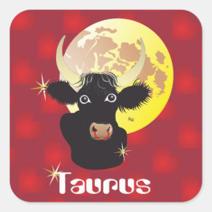 Pegatina Cuadrada Taurus el abril 21 to May de 20 bordadores