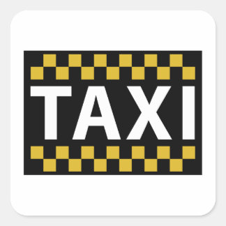 Pegatina Cuadrada Taxi