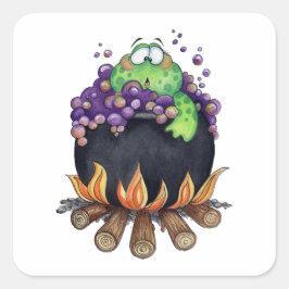 Pegatina Cuadrada Taza caliente