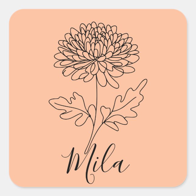 Pegatina Cuadrada Taza Térmica (Anverso)