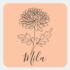 Pegatina Cuadrada Taza Térmica