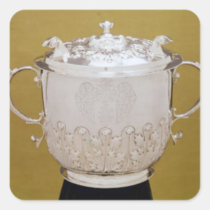 Pegatina Cuadrada taza y cubierta Dos-dirigidas, c.1695