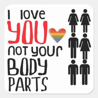 Pegatina Cuadrada Te amo