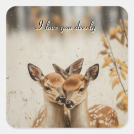 Pegatina Cuadrada Te amo con detenimiento