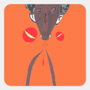 Pegatina Cuadrada Te amo Nakupenda Swahili