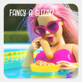Pegatina Cuadrada ¿Te apetece un Glizzy?