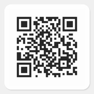 Pegatina Cuadrada ¿Te Casarás Conmigo? Código QR