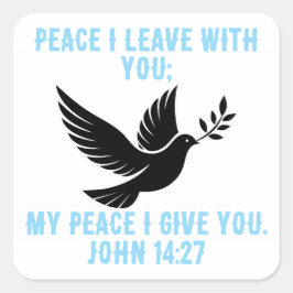 Pegatina Cuadrada Te doy mi paz