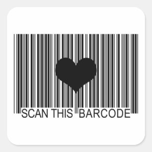 PEGATINA CUADRADA TE ECHARÉ DE MENOS BARCODE