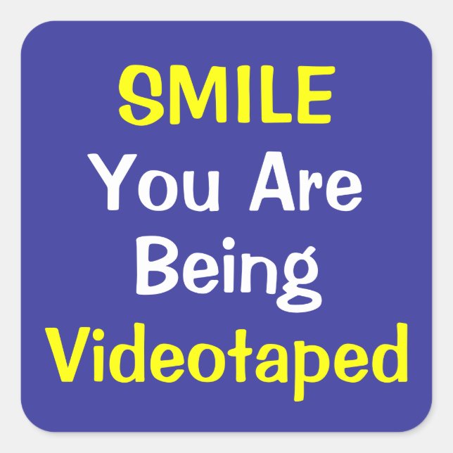 Pegatina Cuadrada ¡Te Están Viendo! (Anverso)