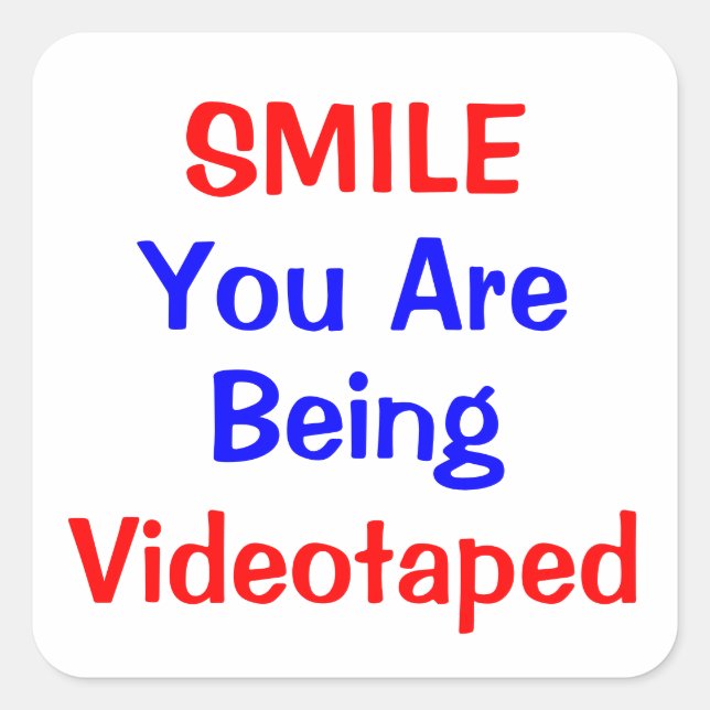 Pegatina Cuadrada ¡Te Están Viendo! (Anverso)
