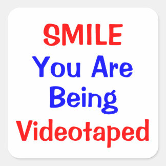 Pegatina Cuadrada ¡Te Están Viendo!