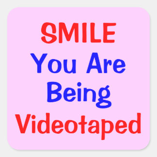 Pegatina Cuadrada ¡Te Están Viendo!