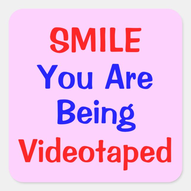 Pegatina Cuadrada ¡Te Están Viendo! (Anverso)
