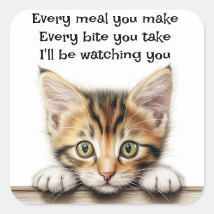 Pegatina Cuadrada Te estaré observando