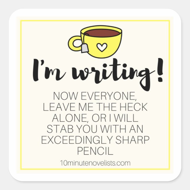 Pegatina Cuadrada ¡Te han advertido pegatinas! (Anverso)