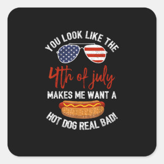 Pegatina Cuadrada Te Pareces Al Patriótico Del 4 De Julio