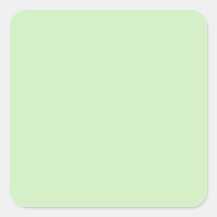 Pegatina Cuadrada Tea Verde D0F0C0 Color, con opción de añadir image