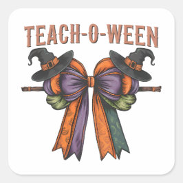 Pegatina Cuadrada Teach-O-Ween