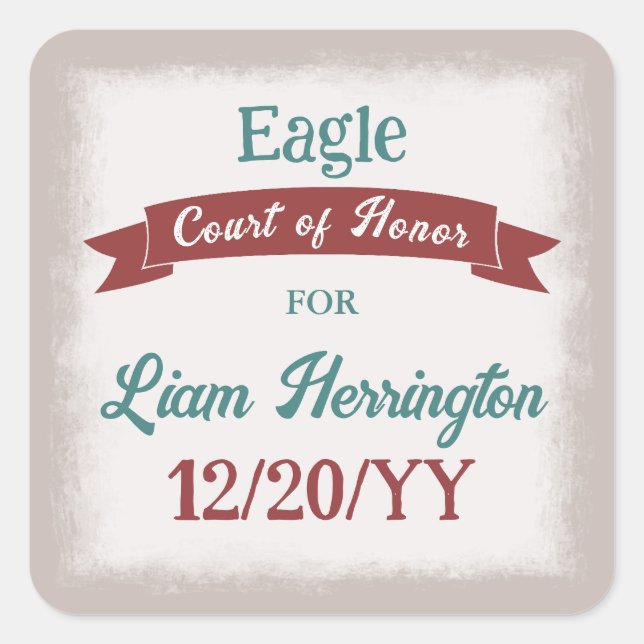 Pegatina Cuadrada Teal Green, Burgundy Celebration Sticker (Anverso)