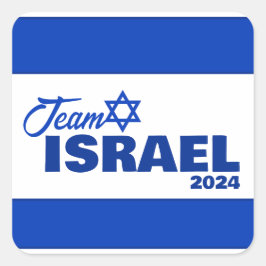Pegatina Cuadrada Team Israel -