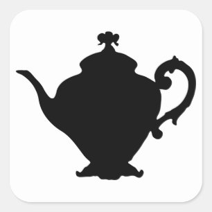 Pegatina Cuadrada Teapot Silhouette