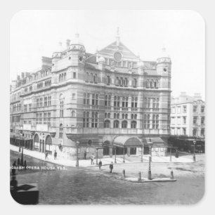 Pegatina Cuadrada Teatro de la ópera inglés real, 1891