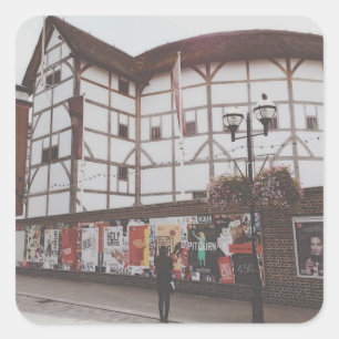 Pegatina Cuadrada Teatro Globe - Londres - Reino Unido