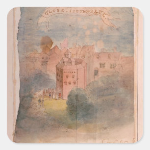 Pegatina Cuadrada Teatro Globe, Southwark