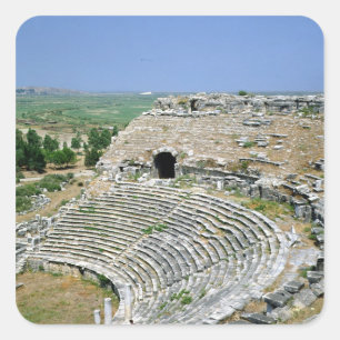 Pegatina Cuadrada Teatro romano, siglos I y II d.C.