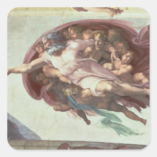 Pegatina Cuadrada Techo de Capilla Sixtina