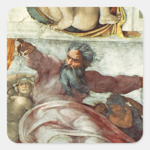 Pegatina Cuadrada Techo de Capilla Sixtina