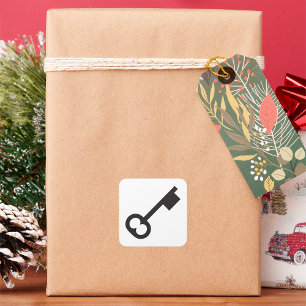 Pegatina Cuadrada Tecla negra