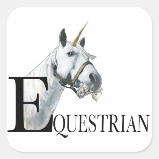 Pegatina Cuadrada Tecla ocular lateral de Unicorn