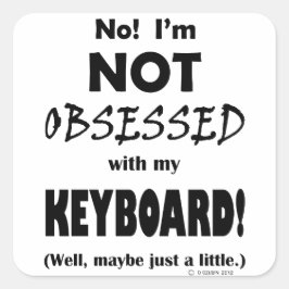 Pegatina Cuadrada Teclado obsceno