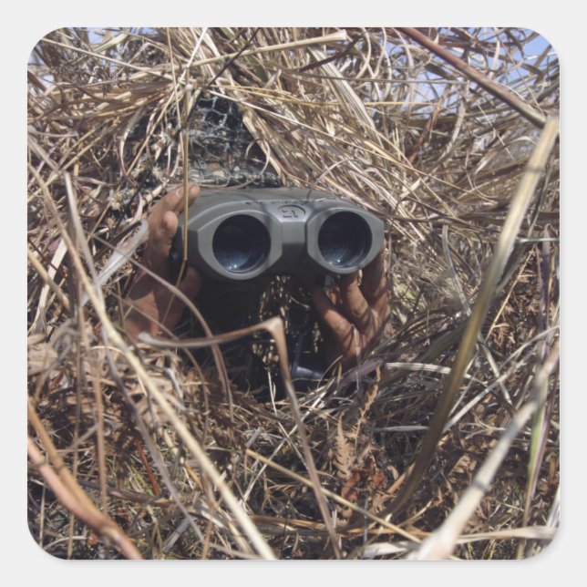 Pegatina Cuadrada Técnicas de observación de prácticas de observació (Anverso)