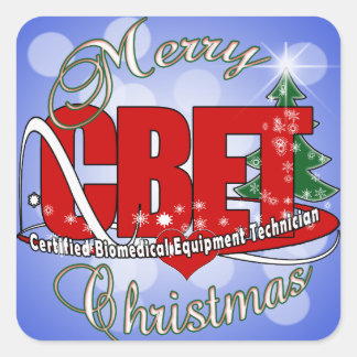Pegatina Cuadrada Tecnología de equipos biomédicos certificados por