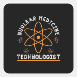 Pegatina Cuadrada Tecnólogo en medicina nuclear radiológica Xray Tec