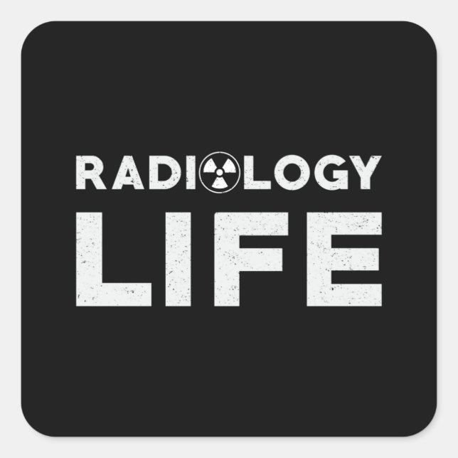 Pegatina Cuadrada Tecnólogo técnico de Radiología de Rad de Vida Xra (Anverso)
